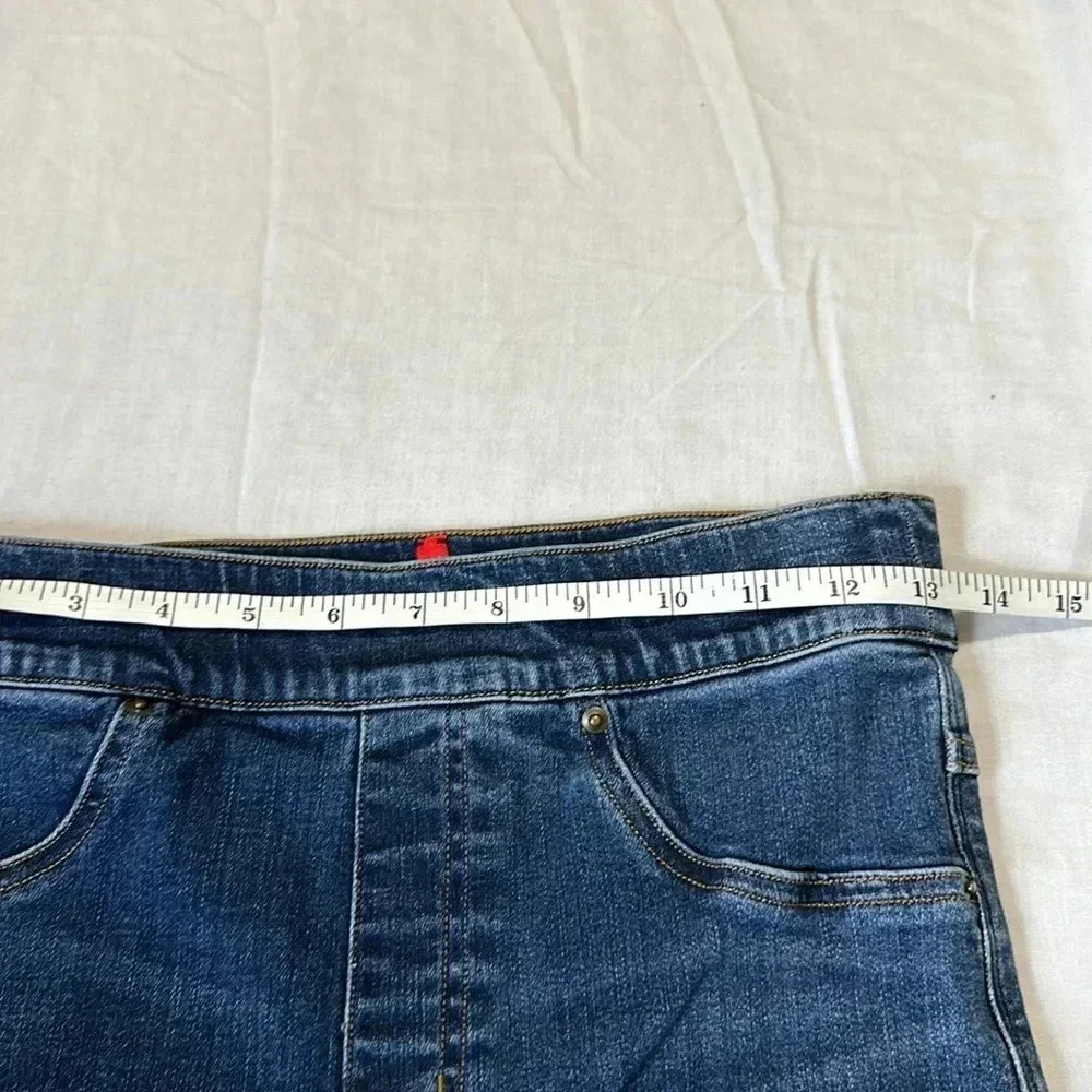 Spanx Cropped Flare High Waisted Blue Pull On Jeans S 20231R - Picture 9 of 11